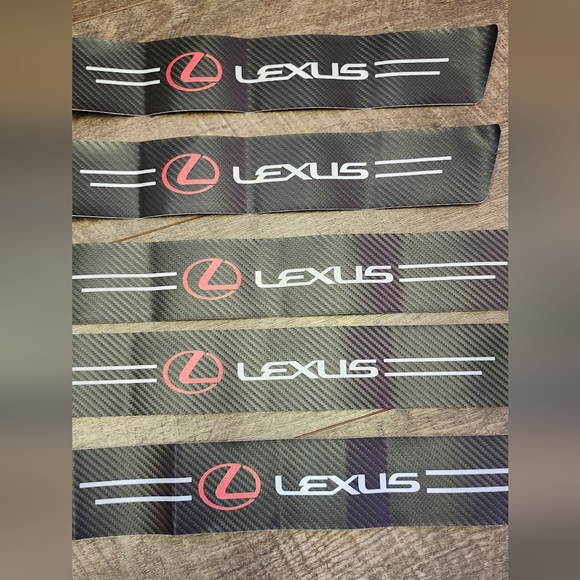 Lexus carbon fiber door sill scratch protectors - Picture 2 of 5